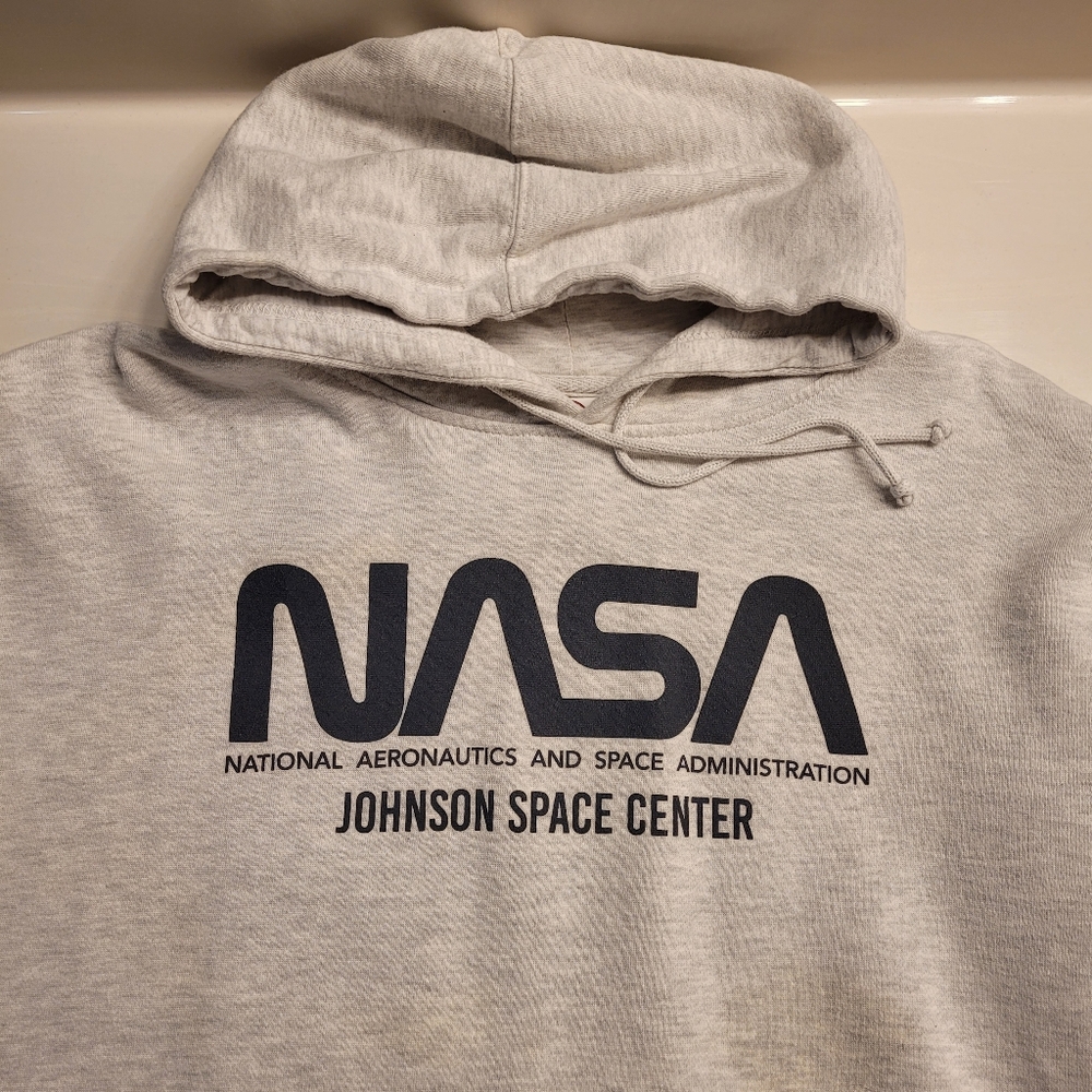NASA Johnson Space Center Houston TX Apollo Hoodie Unisex Styling Women's XL Gra - Picture 4 of 11